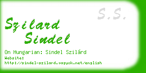 szilard sindel business card