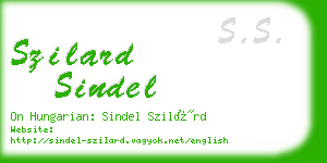 szilard sindel business card